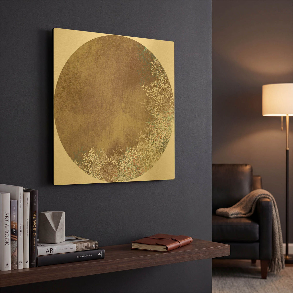 'Surf And Sand Corals 6' By Sabrina Balbuena Gold Metal Wall Art