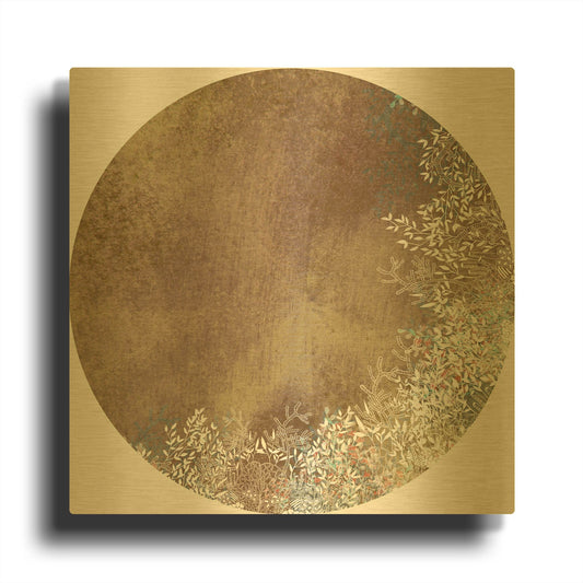 'Surf And Sand Corals 6' By Sabrina Balbuena Gold Metal Wall Art