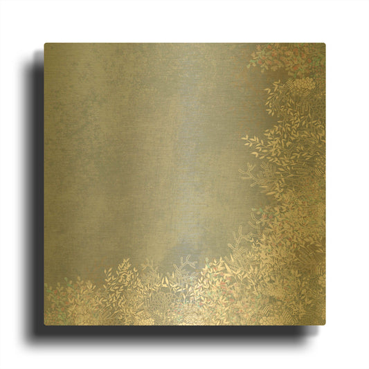'Surf And Sand Corals 7' By Sabrina Balbuena Gold Metal Wall Art