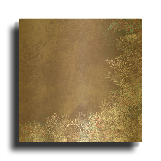 'Surf And Sand Corals 8' By Sabrina Balbuena Gold Metal Wall Art