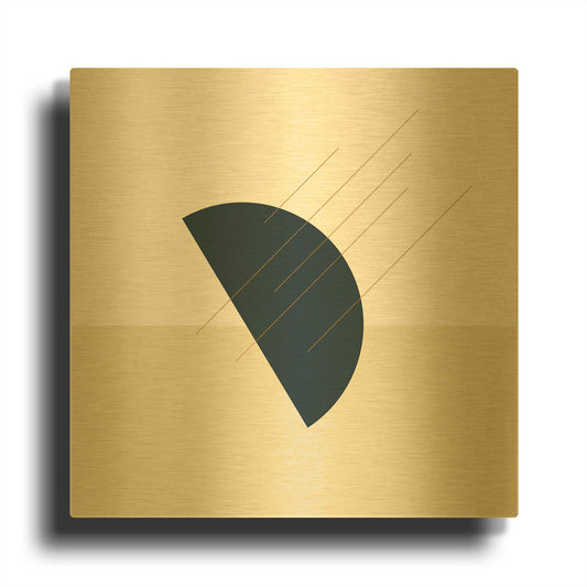 'Semi Circle-Ray Of Moonlight' By Sabrina Balbuena Gold Metal Wall Art