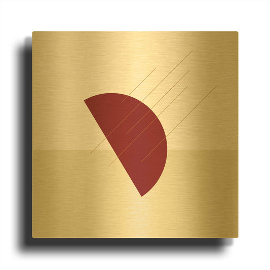 'Semi Circle-Ray Of Sunshine' By Sabrina Balbuena Gold Metal Wall Art