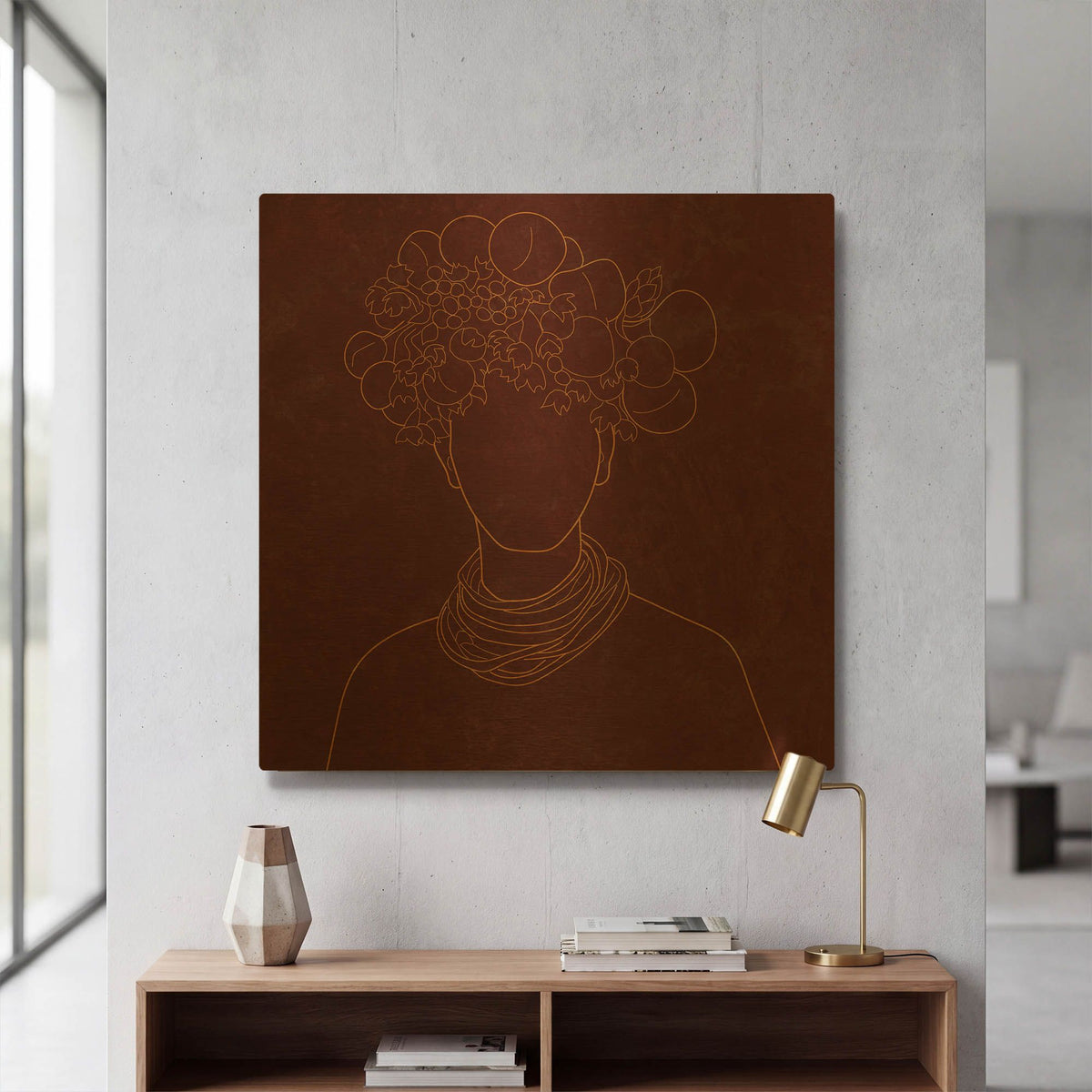 'Africa Live Collection-African Man' By Sabrina Balbuena Gold Metal Wall Art