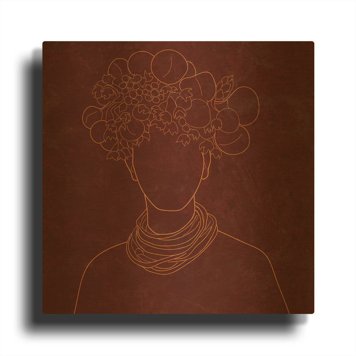 'Africa Live Collection-African Man' By Sabrina Balbuena Gold Metal Wall Art