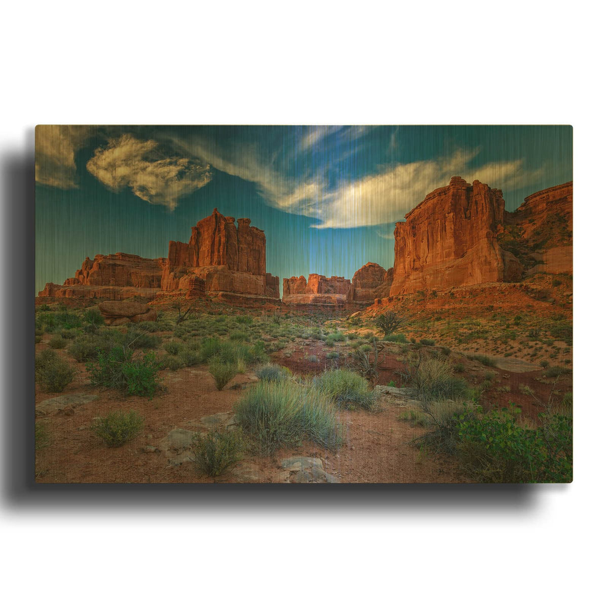 'Morning on Park Avenue' By Rick Berk Gold Metal Wall Art