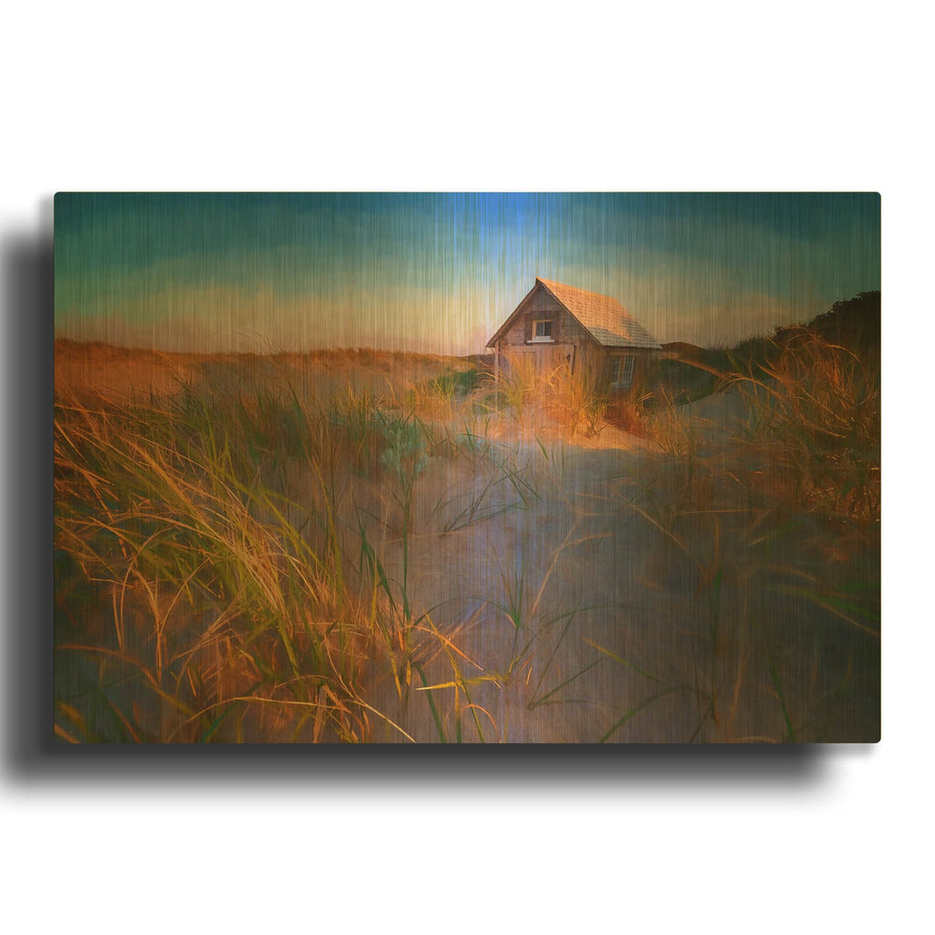 'Amongst The Dunes Oil Painting' By Rick Berk Gold Metal Wall Art