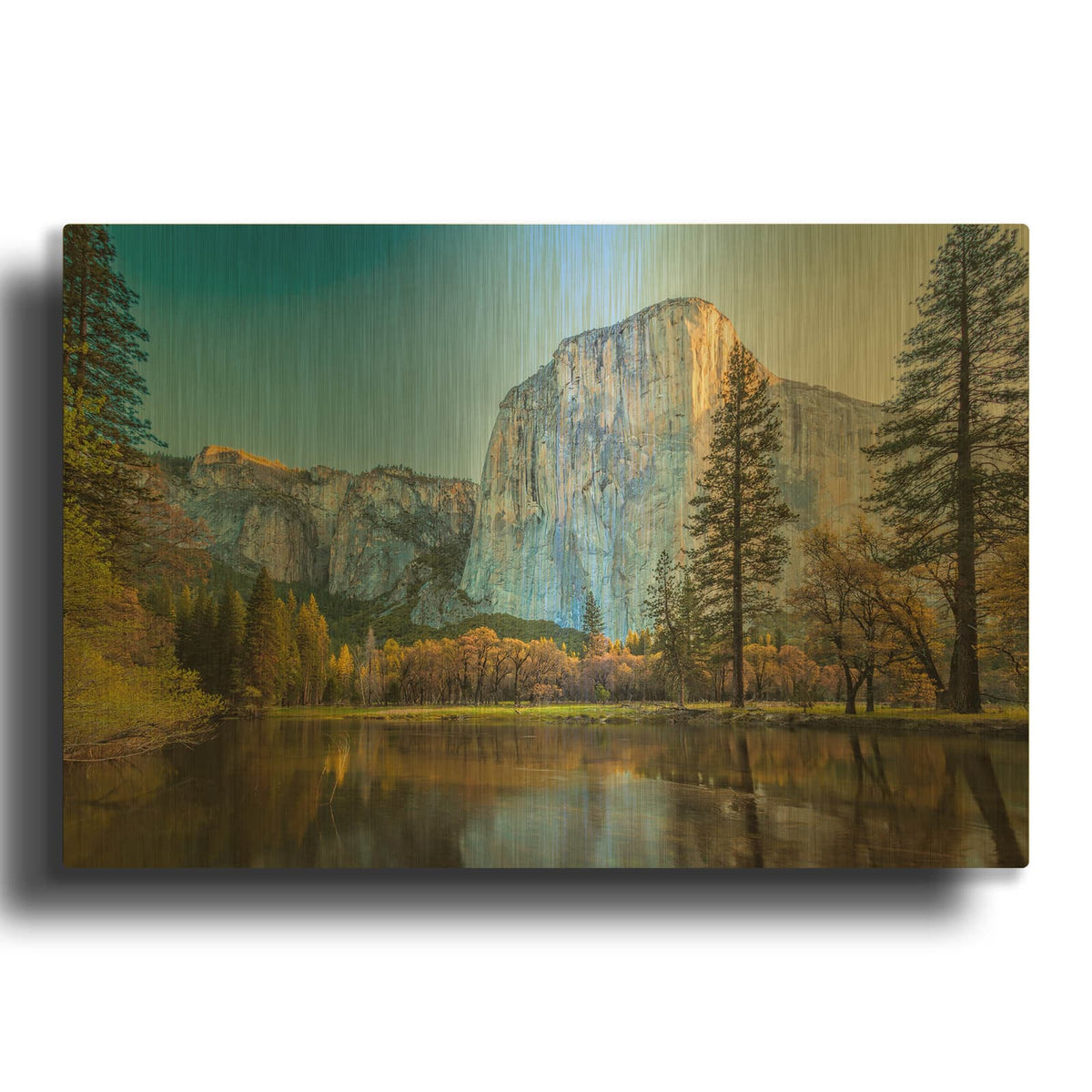 'El Capitan Sunrise' By Rick Berk Gold Metal Wall Art