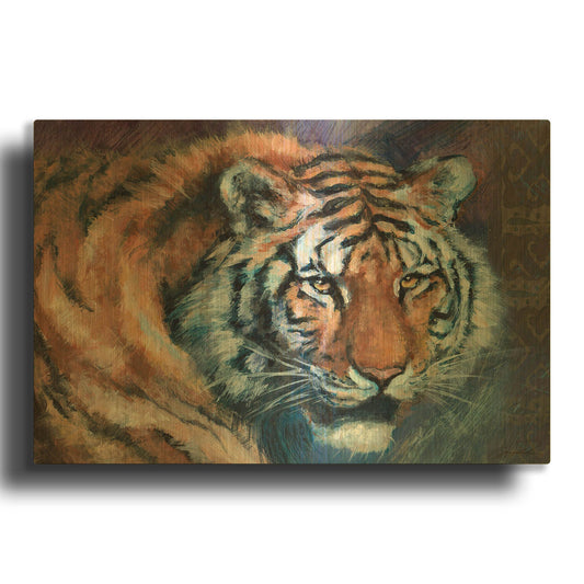 'Tiger Tales' By Robert Campbell Gold Metal Wall Art