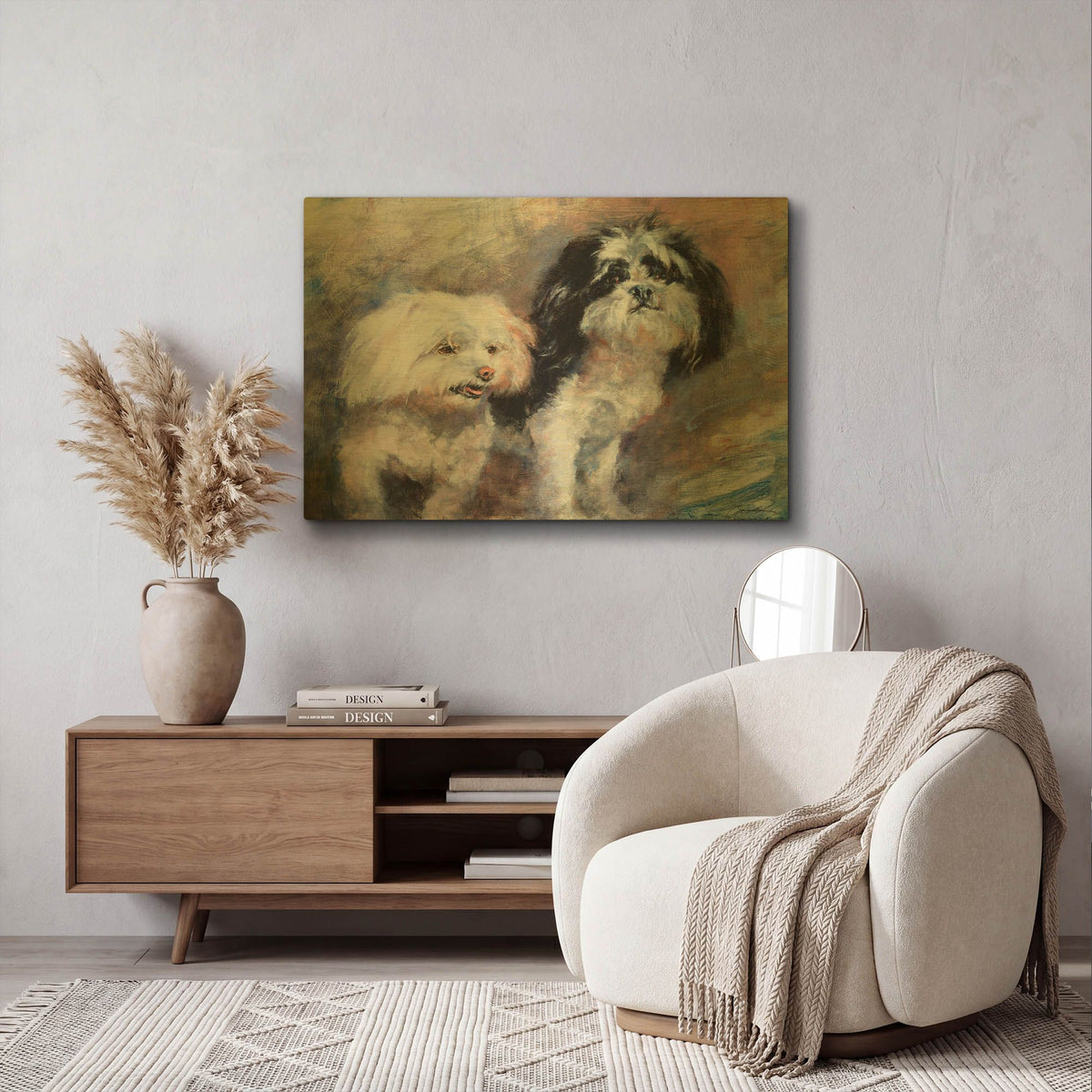 'Fuzzy Friends' By Robert Campbell Gold Metal Wall Art