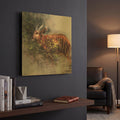 'Bongo in the Brush' By Robert Campbell Gold Metal Wall Art