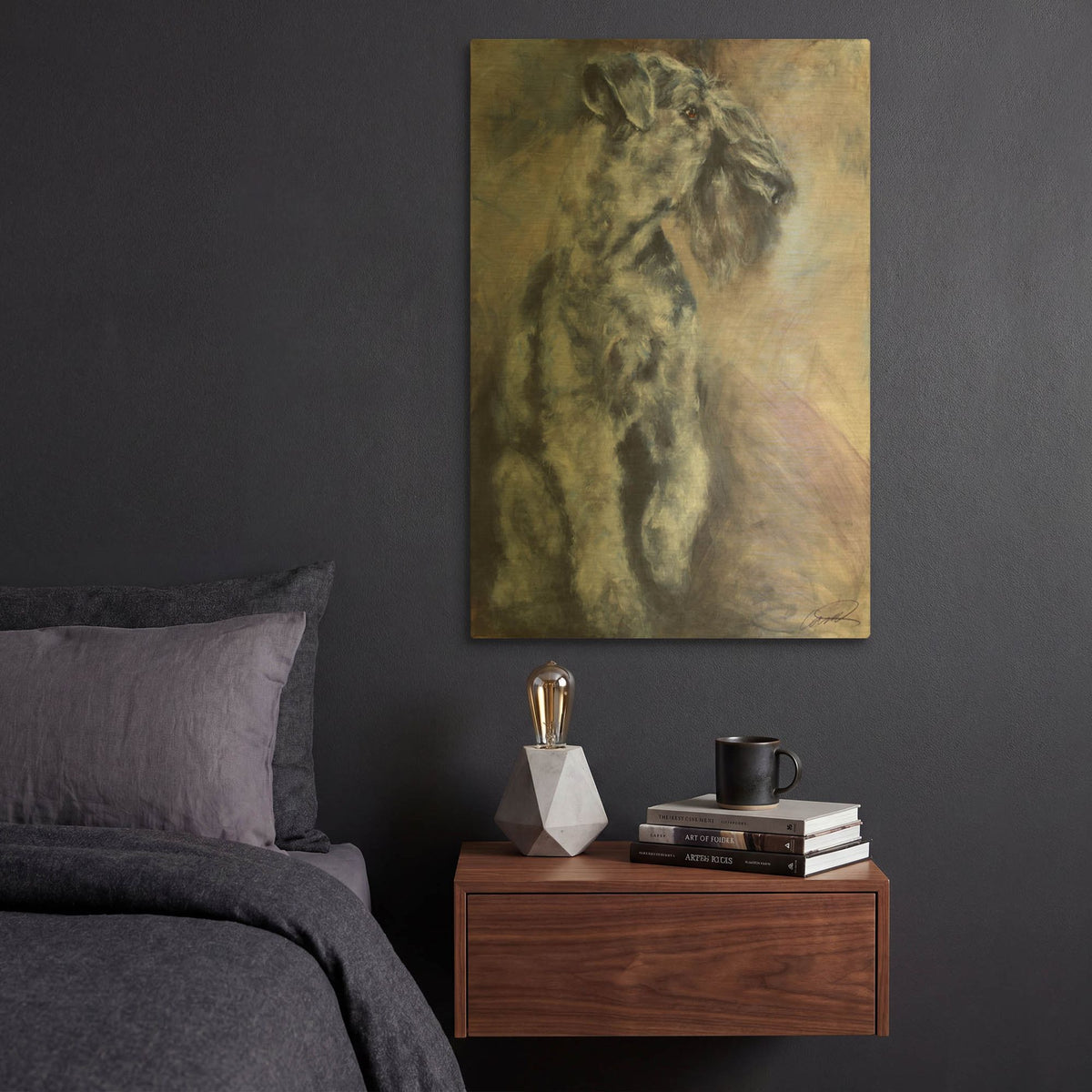 'Kerry Blue Terry' By Robert Campbell Gold Metal Wall Art