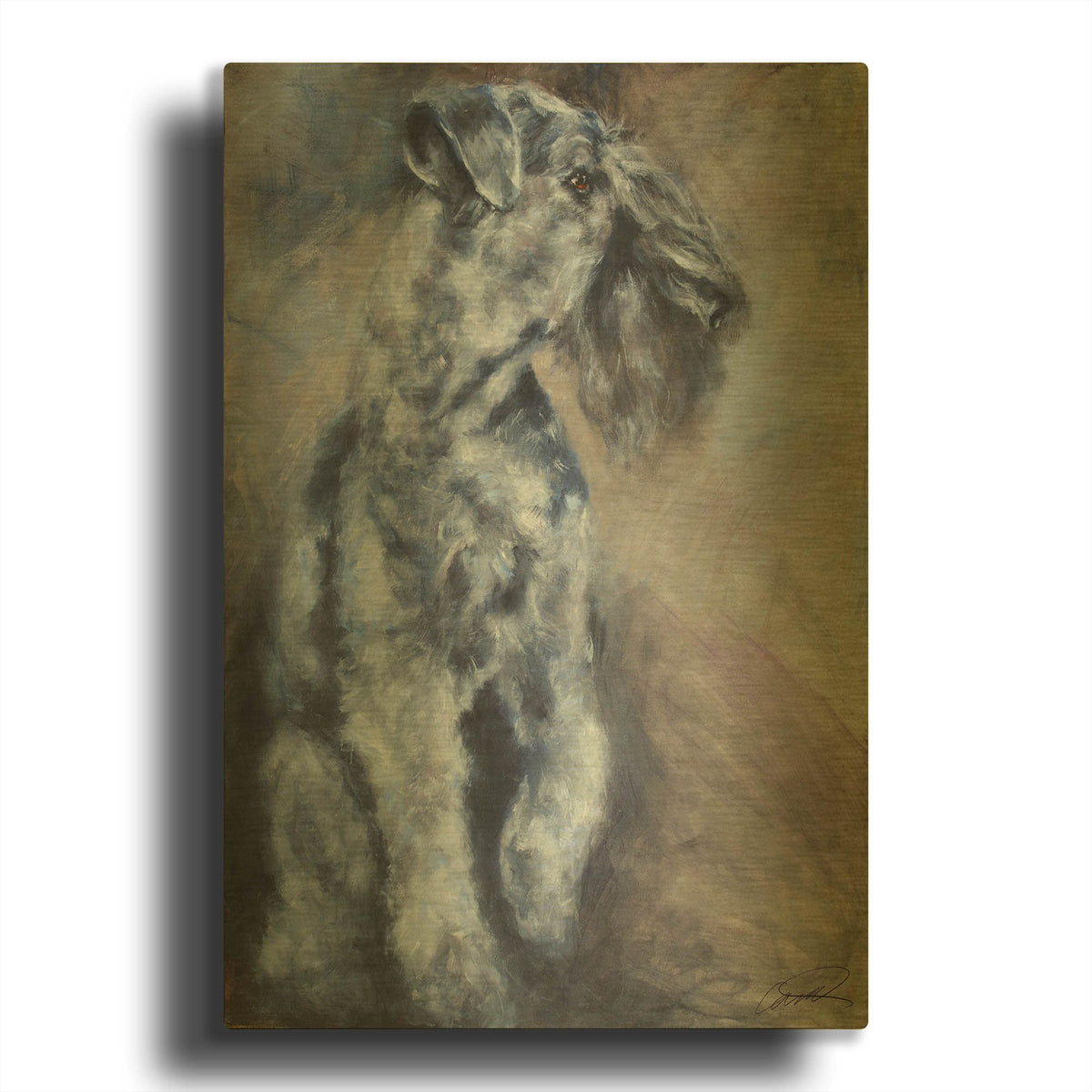 'Kerry Blue Terry' By Robert Campbell Gold Metal Wall Art