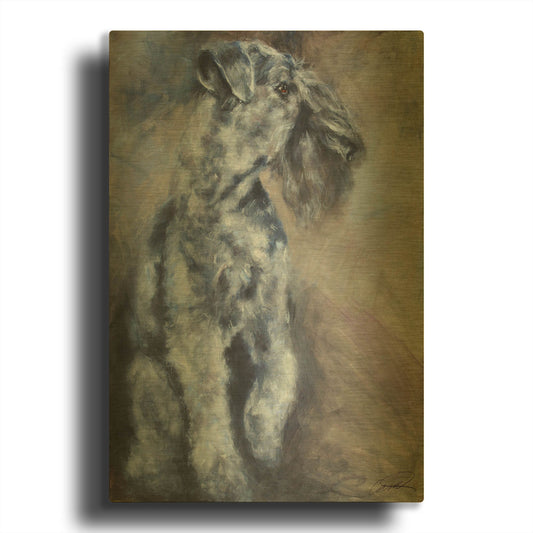 'Kerry Blue Terry' By Robert Campbell Gold Metal Wall Art