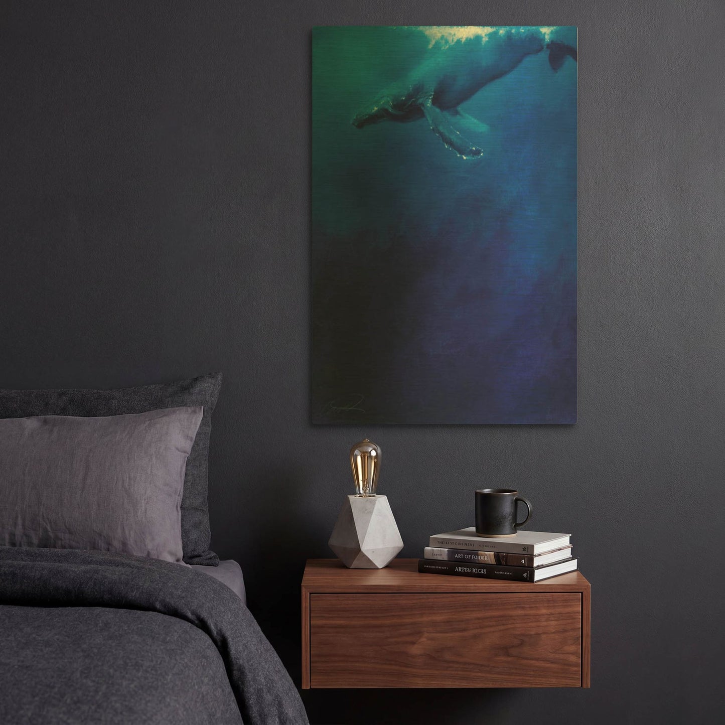 'Humpback Song' By Robert Campbell Gold Metal Wall Art