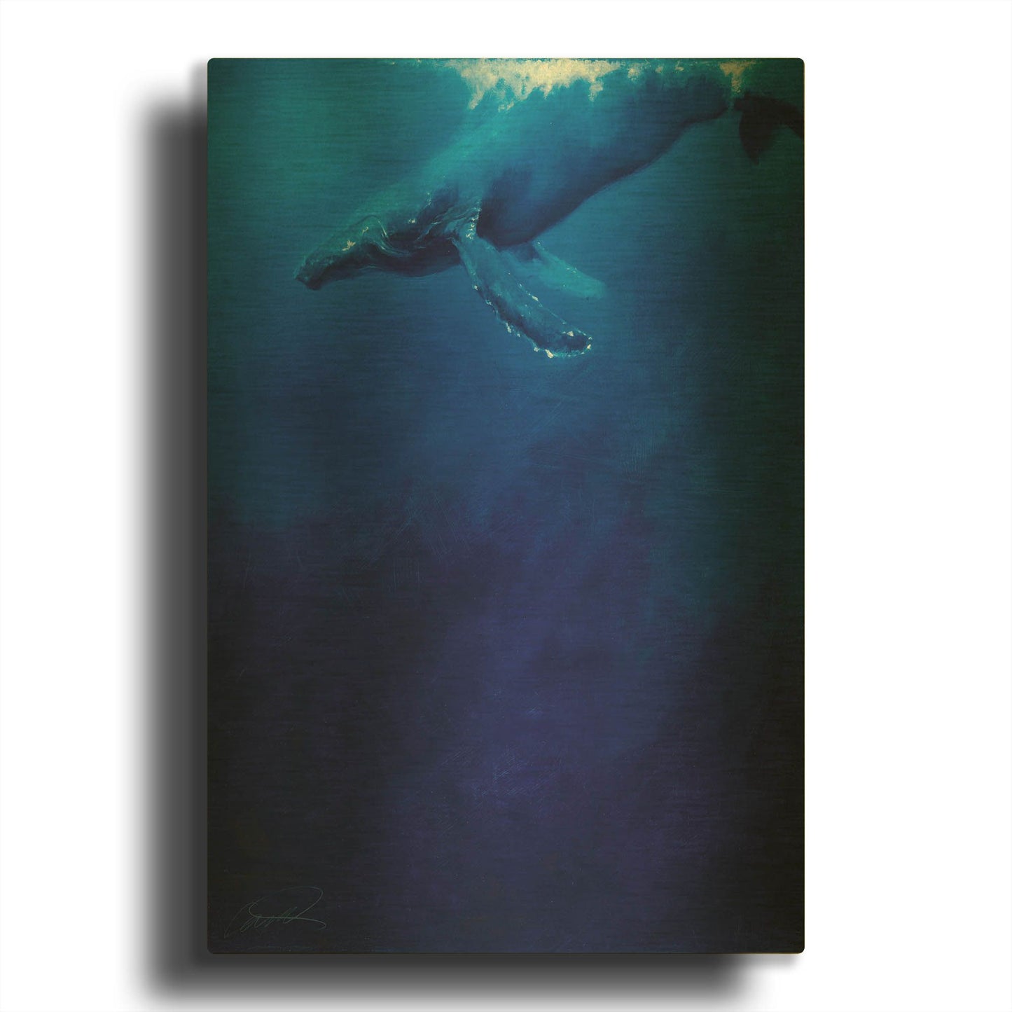 'Humpback Song' By Robert Campbell Gold Metal Wall Art