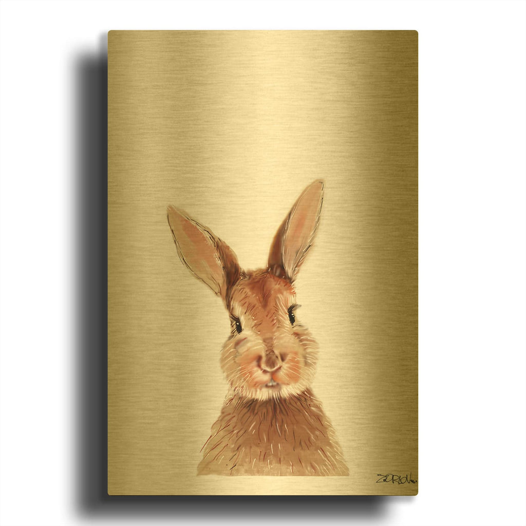 'Rabbit' By Irena Orlov Gold Metal Wall Art