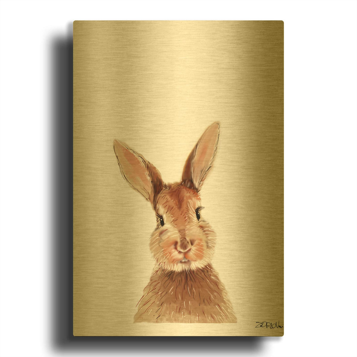 'Rabbit' By Irena Orlov Gold Metal Wall Art