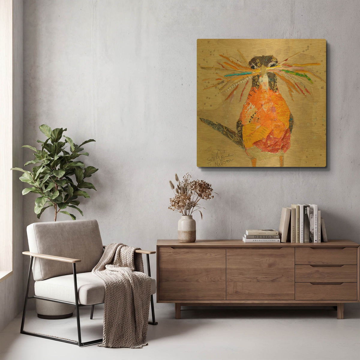 'Hope II' By St. Hilaire Elizabeth Gold Metal Wall Art