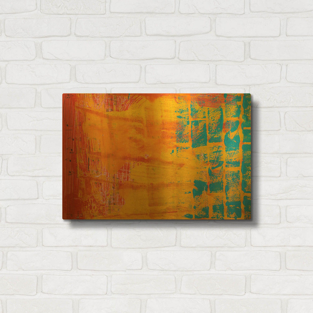 'Paper Orange' By St. Hilaire Elizabeth Gold Metal Wall Art