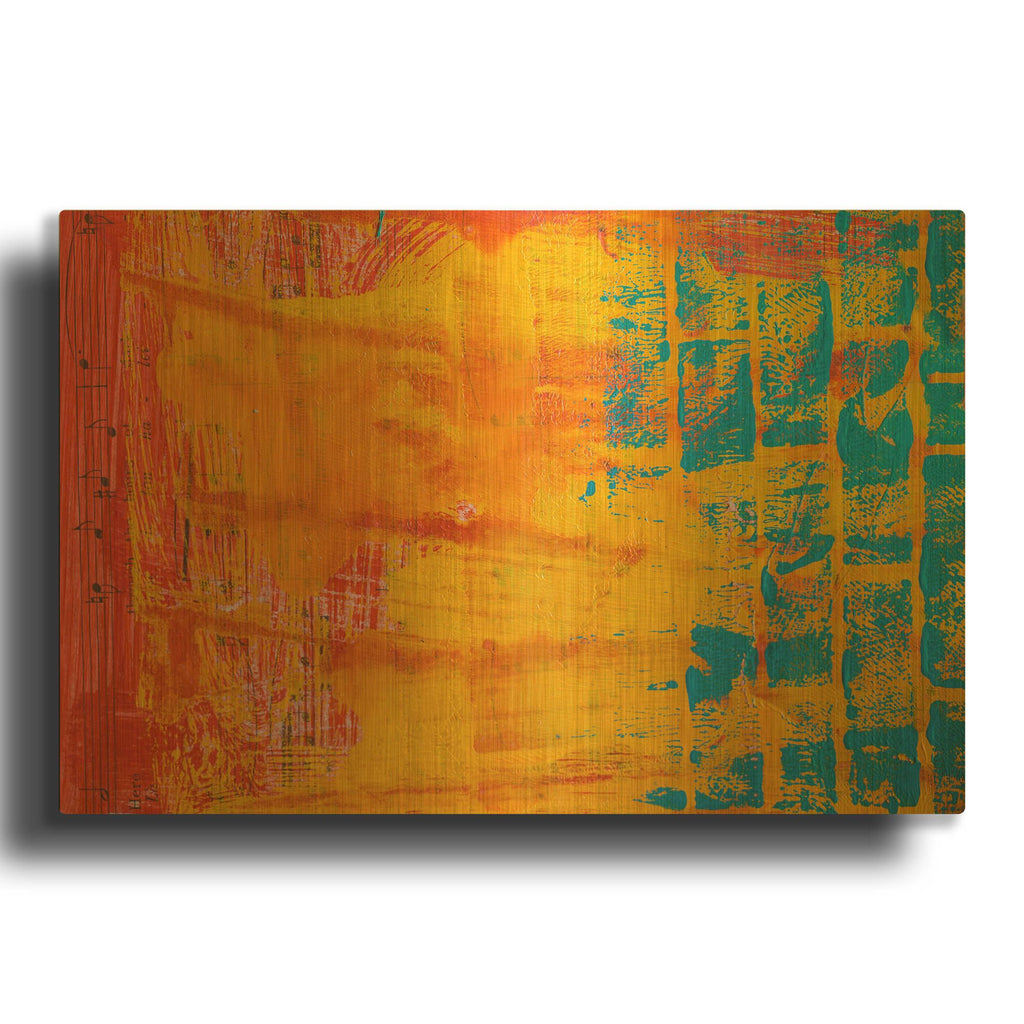 'Paper Orange' By St. Hilaire Elizabeth Gold Metal Wall Art