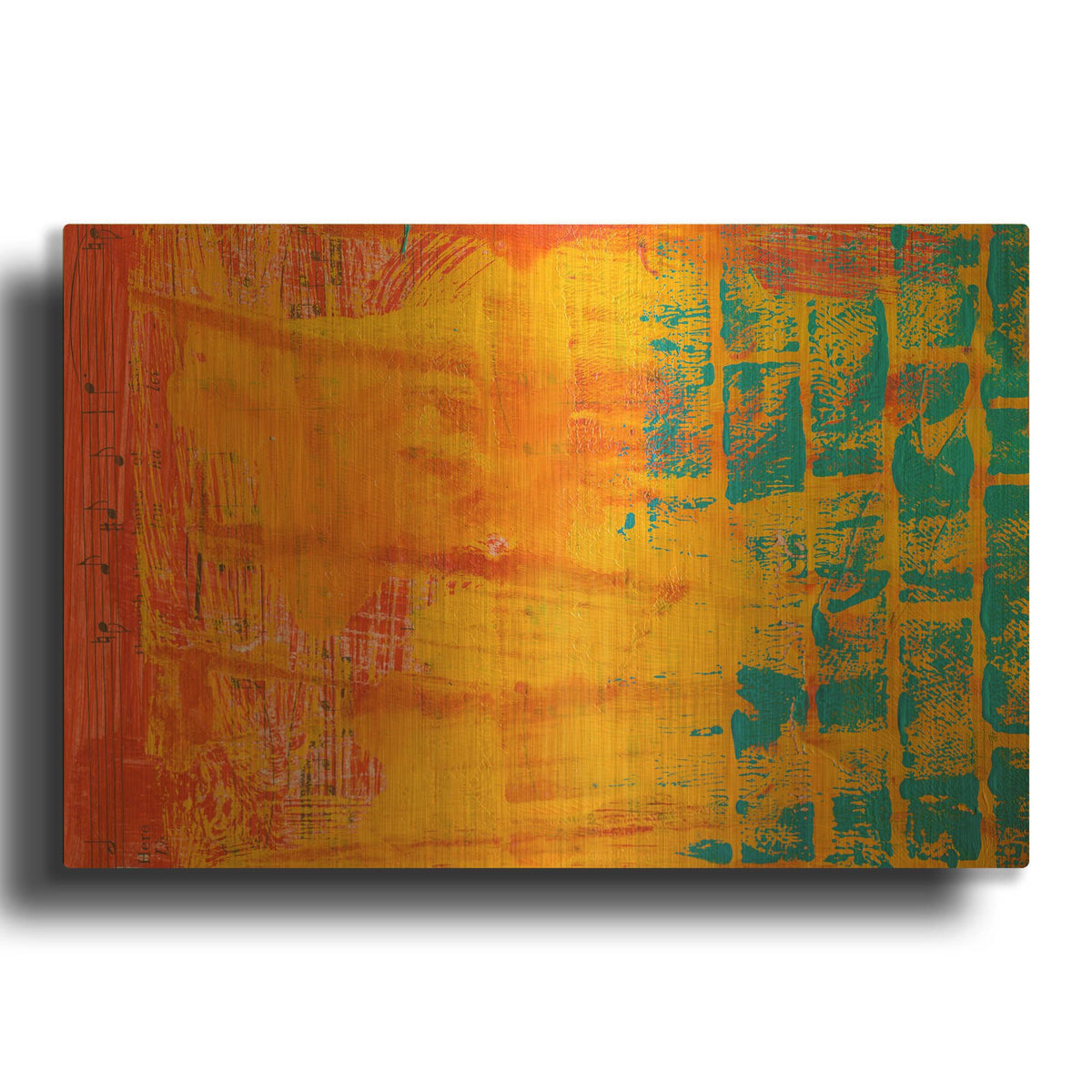 'Paper Orange' By St. Hilaire Elizabeth Gold Metal Wall Art