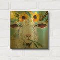 'Floral Sheep2' By St. Hilaire Elizabeth Gold Metal Wall Art