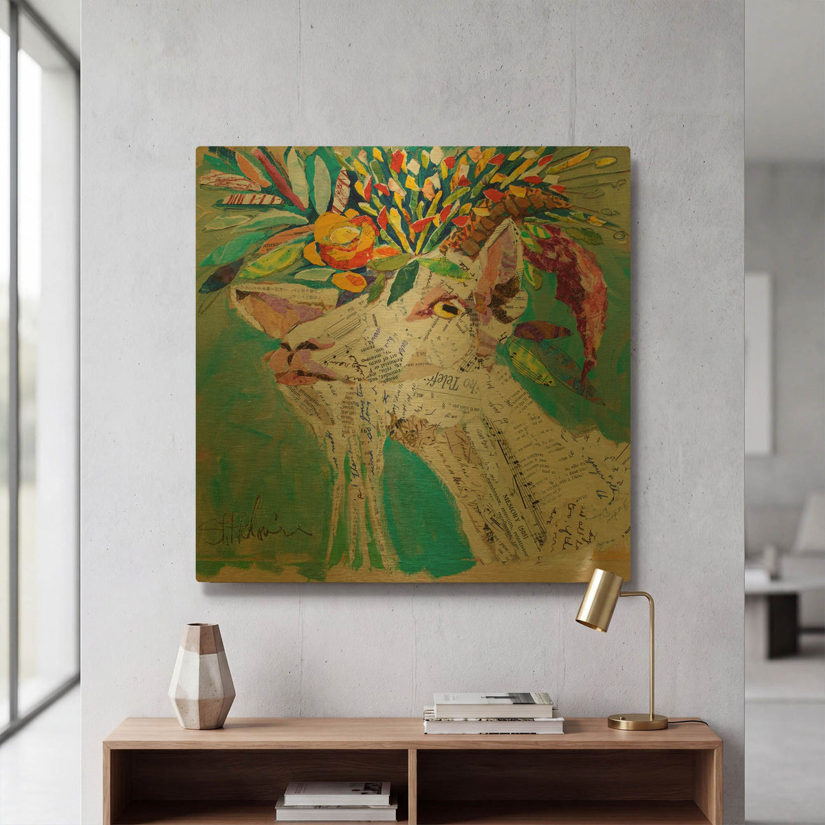 'Billiegoat' By St. Hilaire Elizabeth Gold Metal Wall Art