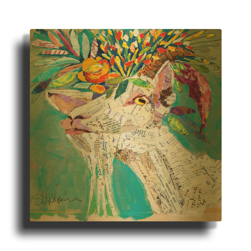 'Billiegoat' By St. Hilaire Elizabeth Gold Metal Wall Art