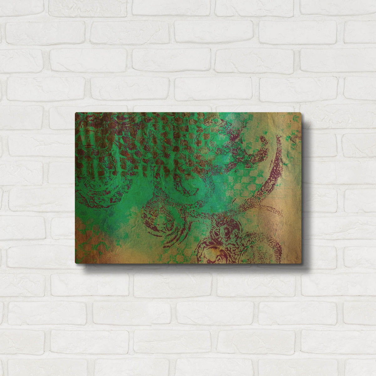 'Paper Blue' By St. Hilaire Elizabeth Gold Metal Wall Art