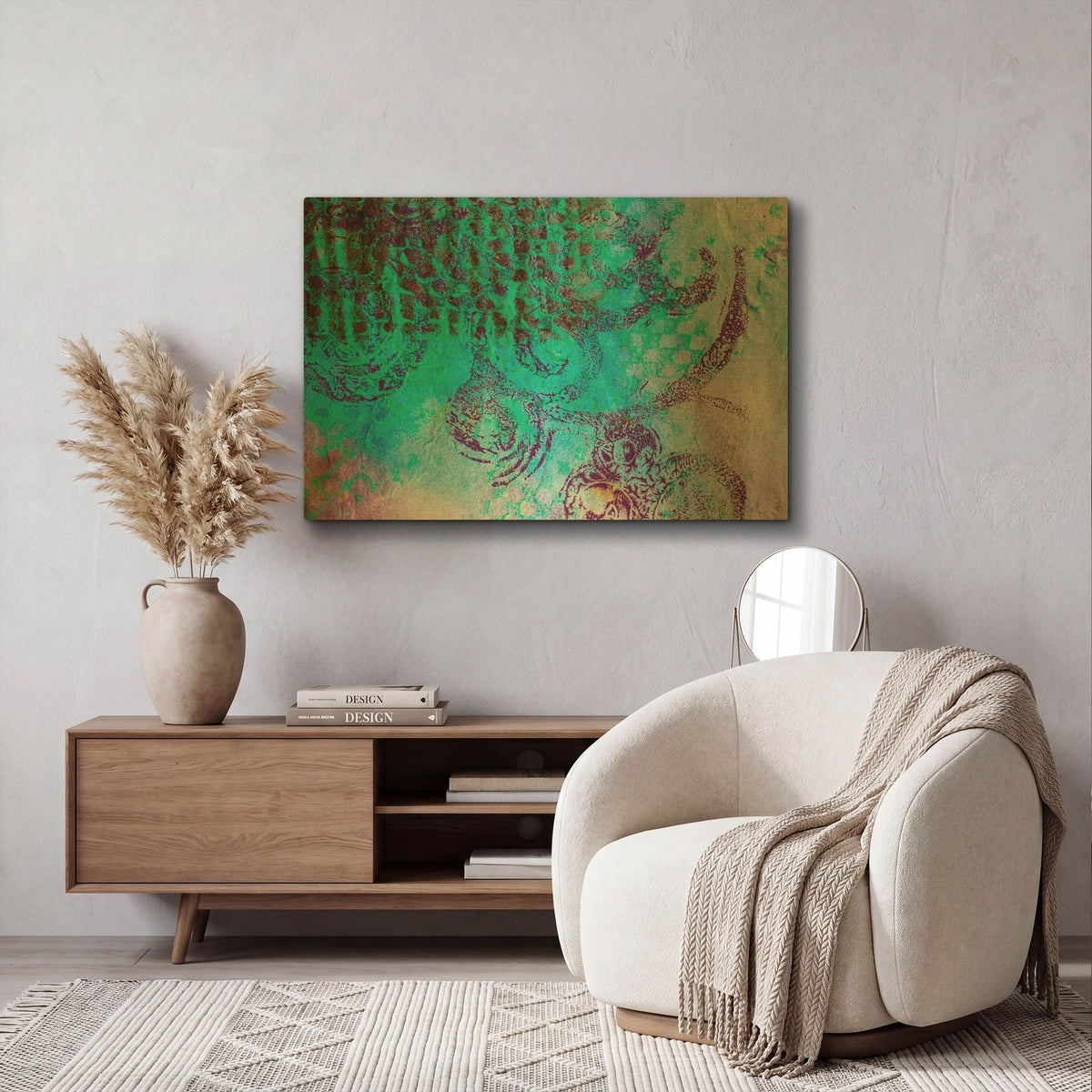 'Paper Blue' By St. Hilaire Elizabeth Gold Metal Wall Art