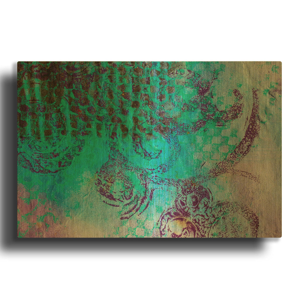 'Paper Blue' By St. Hilaire Elizabeth Gold Metal Wall Art