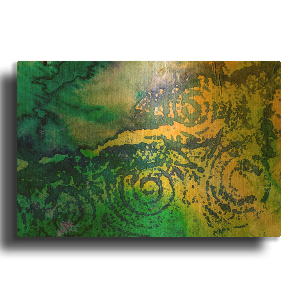 'Paper 7' By St. Hilaire Elizabeth Gold Metal Wall Art