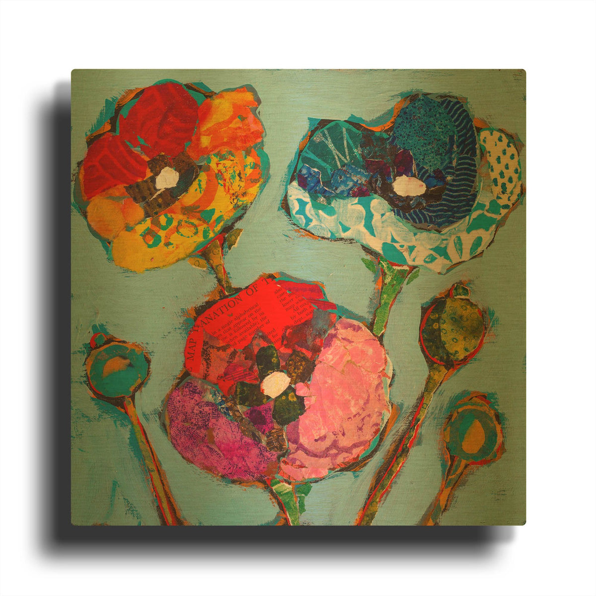 'Poppy 6' By St. Hilaire Elizabeth Gold Metal Wall Art