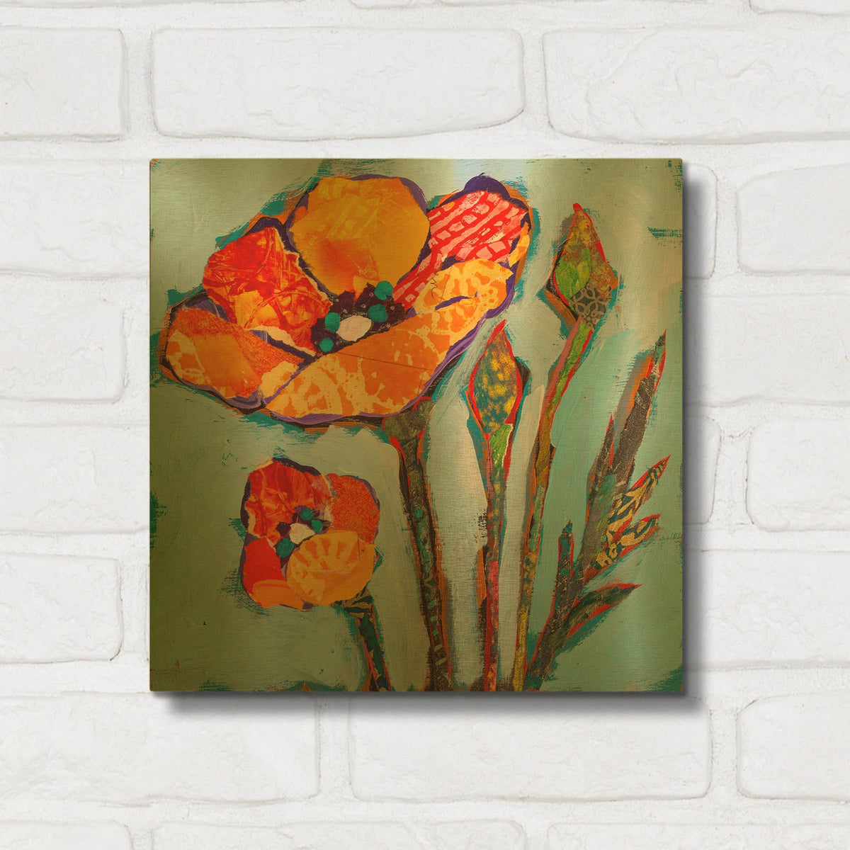 'Poppy 5' By St. Hilaire Elizabeth Gold Metal Wall Art