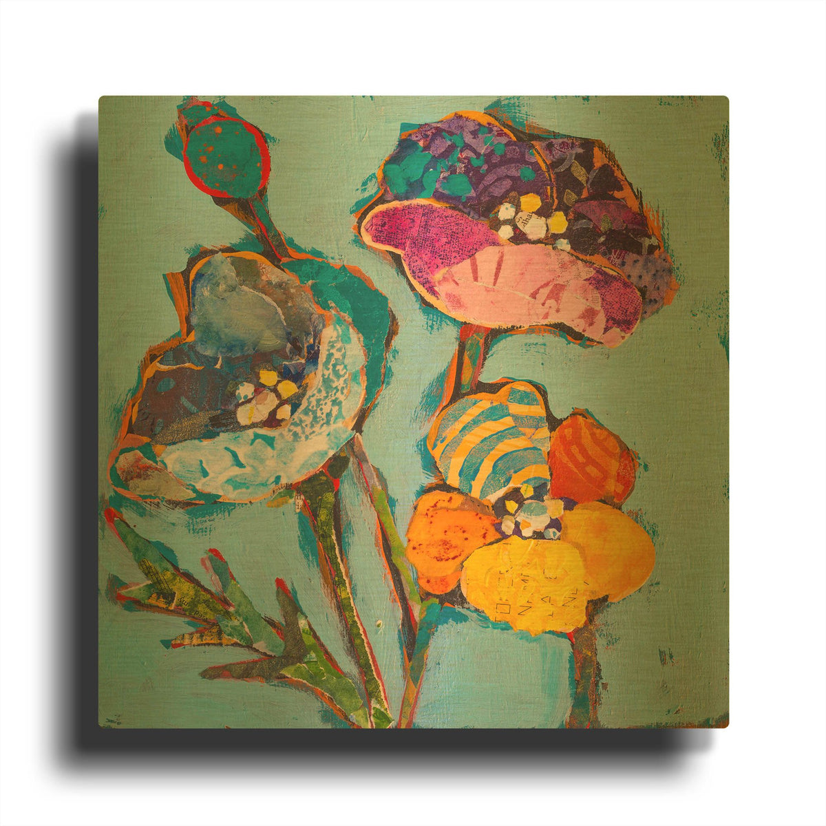 'Poppy 3' By St. Hilaire Elizabeth Gold Metal Wall Art