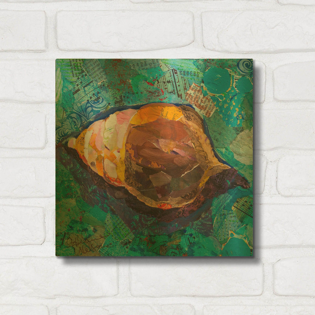 'Blue Spiral' By St. Hilaire Elizabeth Gold Metal Wall Art