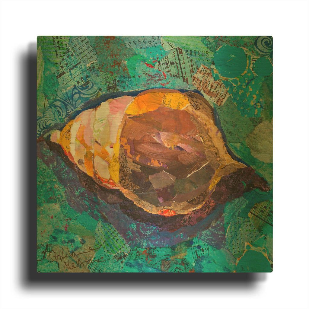 'Blue Spiral' By St. Hilaire Elizabeth Gold Metal Wall Art