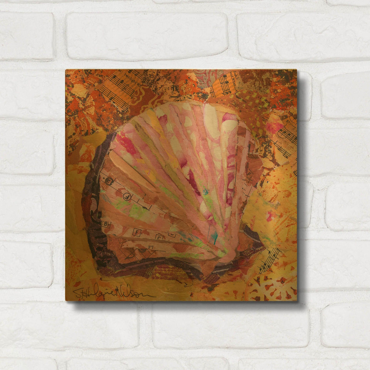 'Sunny Scallop' By St. Hilaire Elizabeth Gold Metal Wall Art