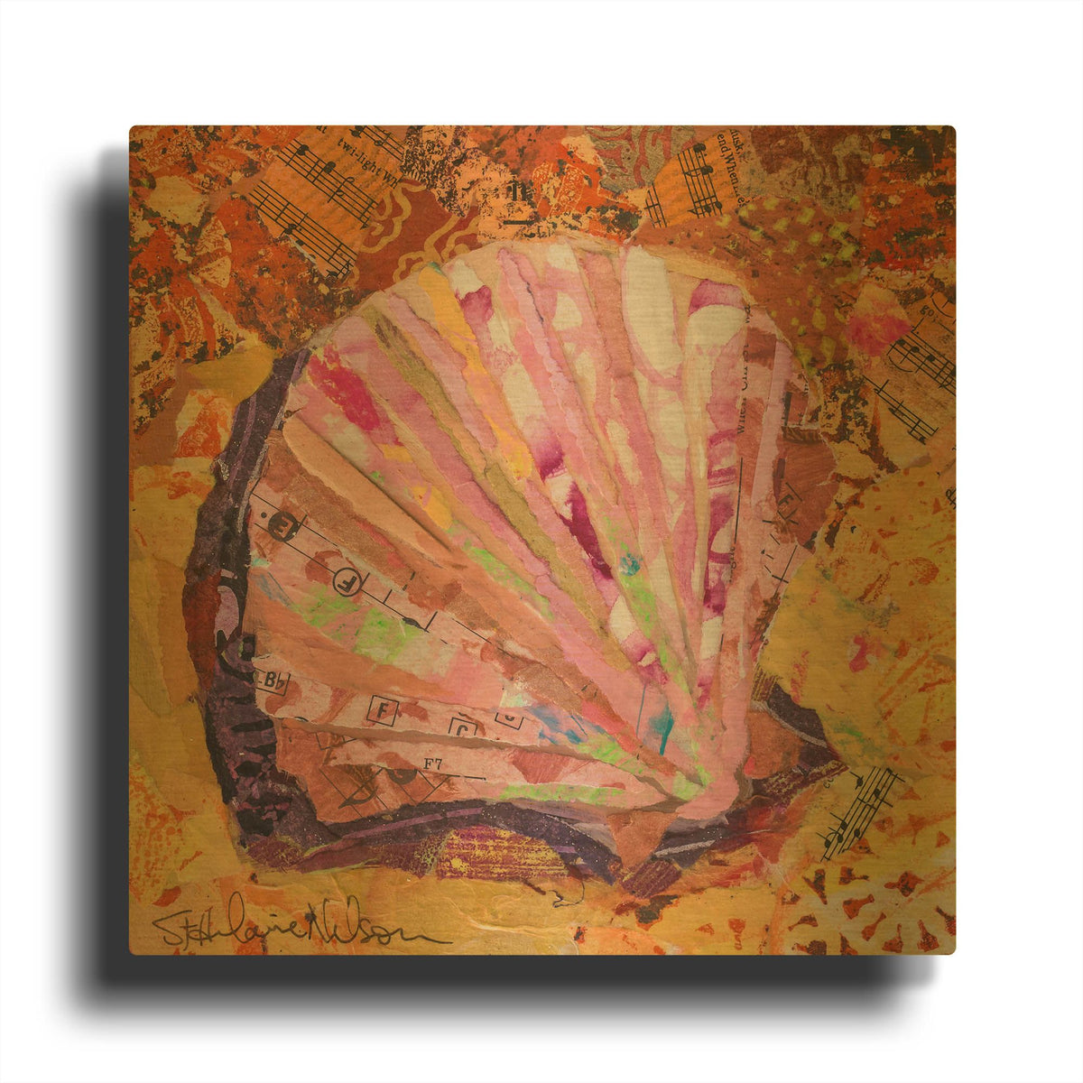 'Sunny Scallop' By St. Hilaire Elizabeth Gold Metal Wall Art