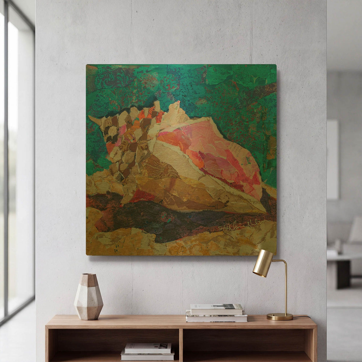 'Conch' By St. Hilaire Elizabeth Gold Metal Wall Art