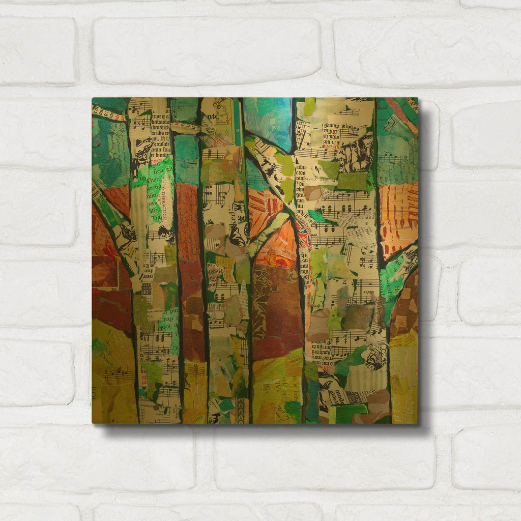 'Fall Trees 1' By St. Hilaire Elizabeth Gold Metal Wall Art