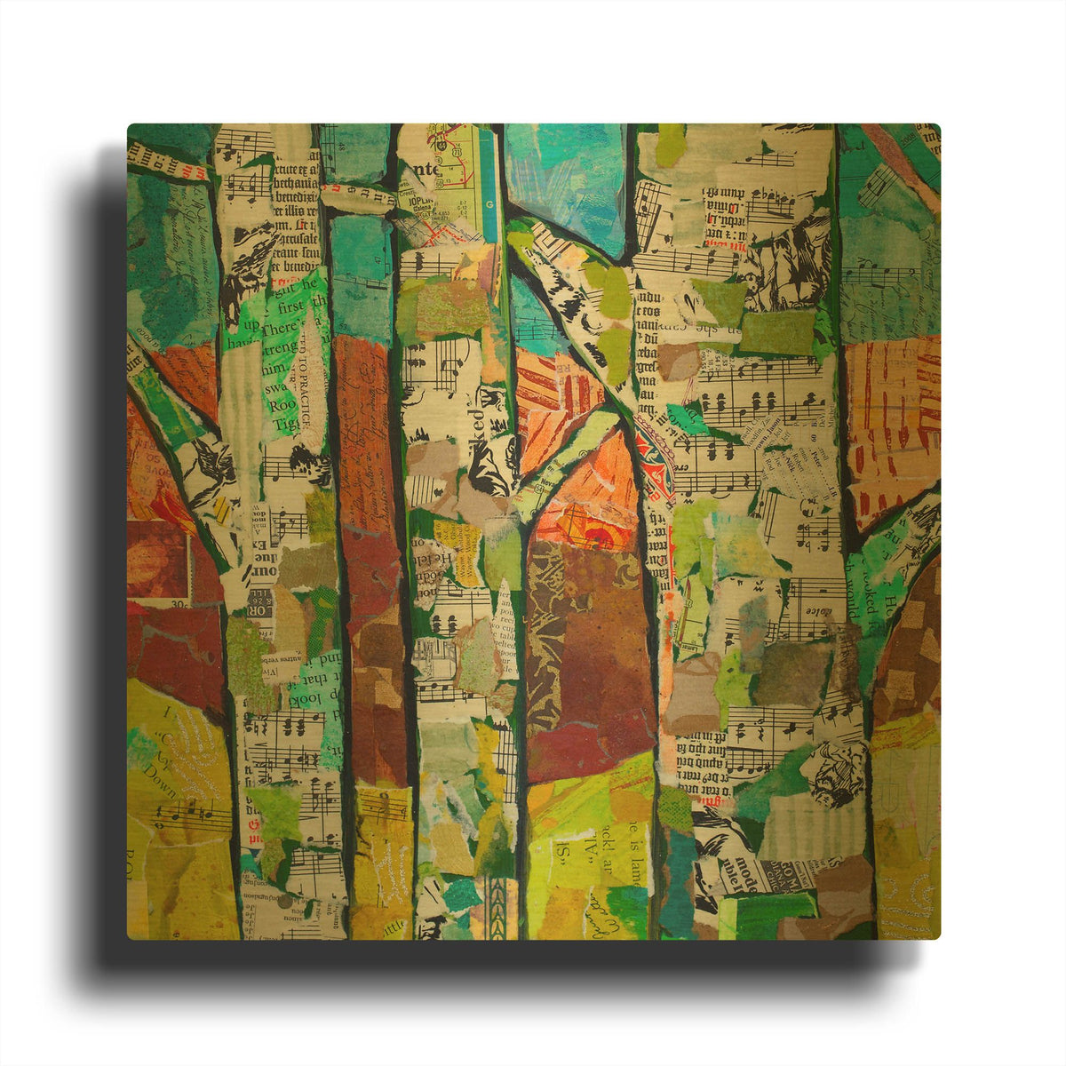 'Fall Trees 1' By St. Hilaire Elizabeth Gold Metal Wall Art