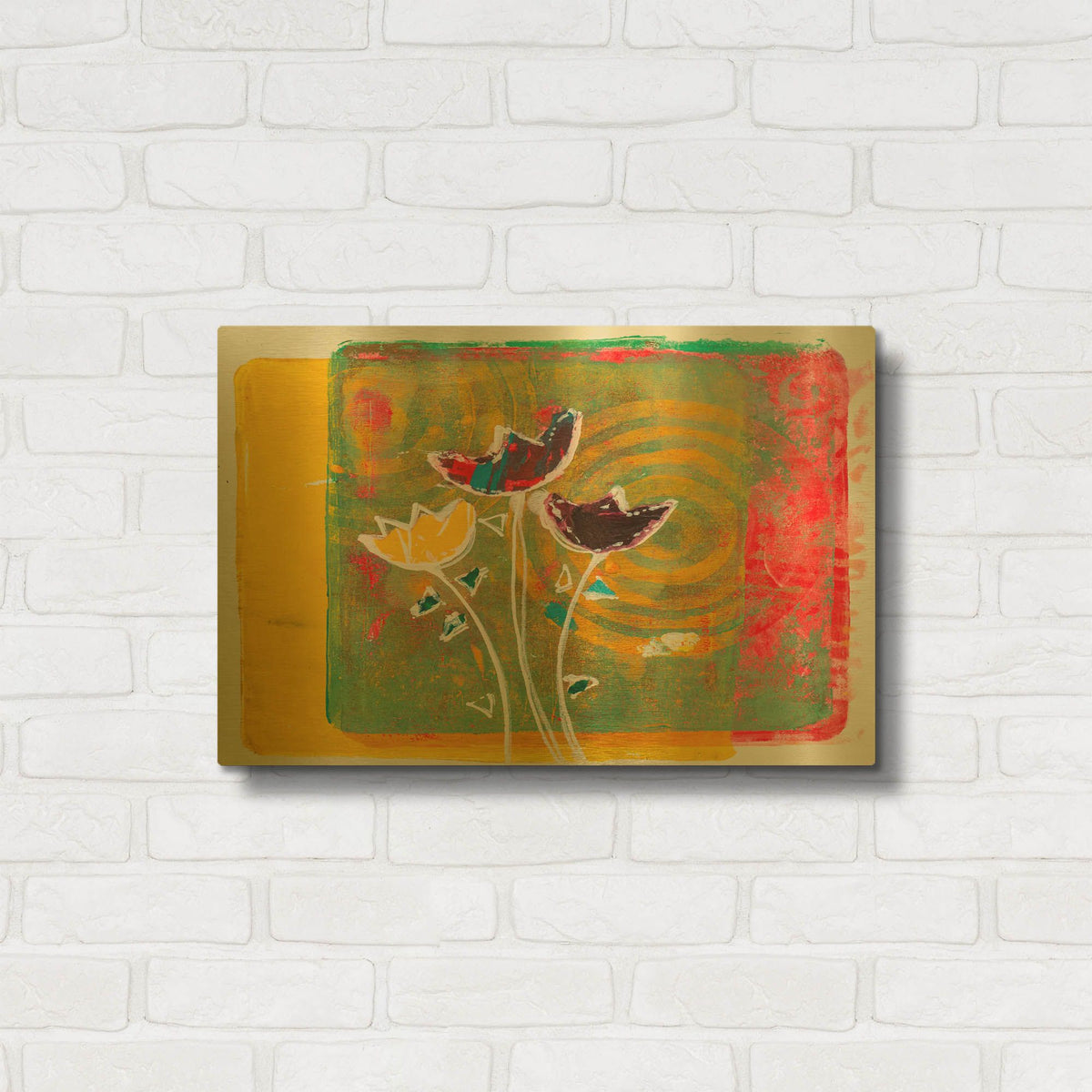 'Citrus Blooms' By St. Hilaire Elizabeth Gold Metal Wall Art