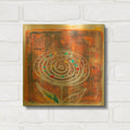 'Spiral Blooms Orange' By St. Hilaire Elizabeth Gold Metal Wall Art