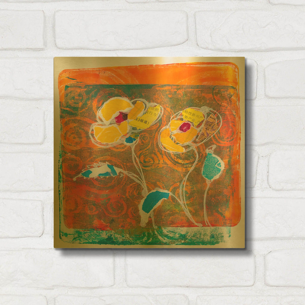 'Yellow Petals' By St. Hilaire Elizabeth Gold Metal Wall Art