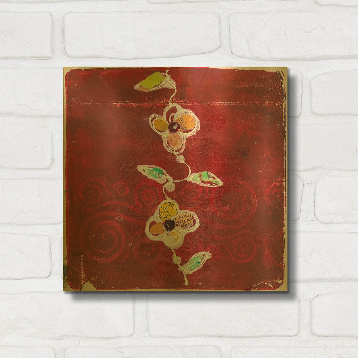 'Red Blooms' By St. Hilaire Elizabeth Gold Metal Wall Art