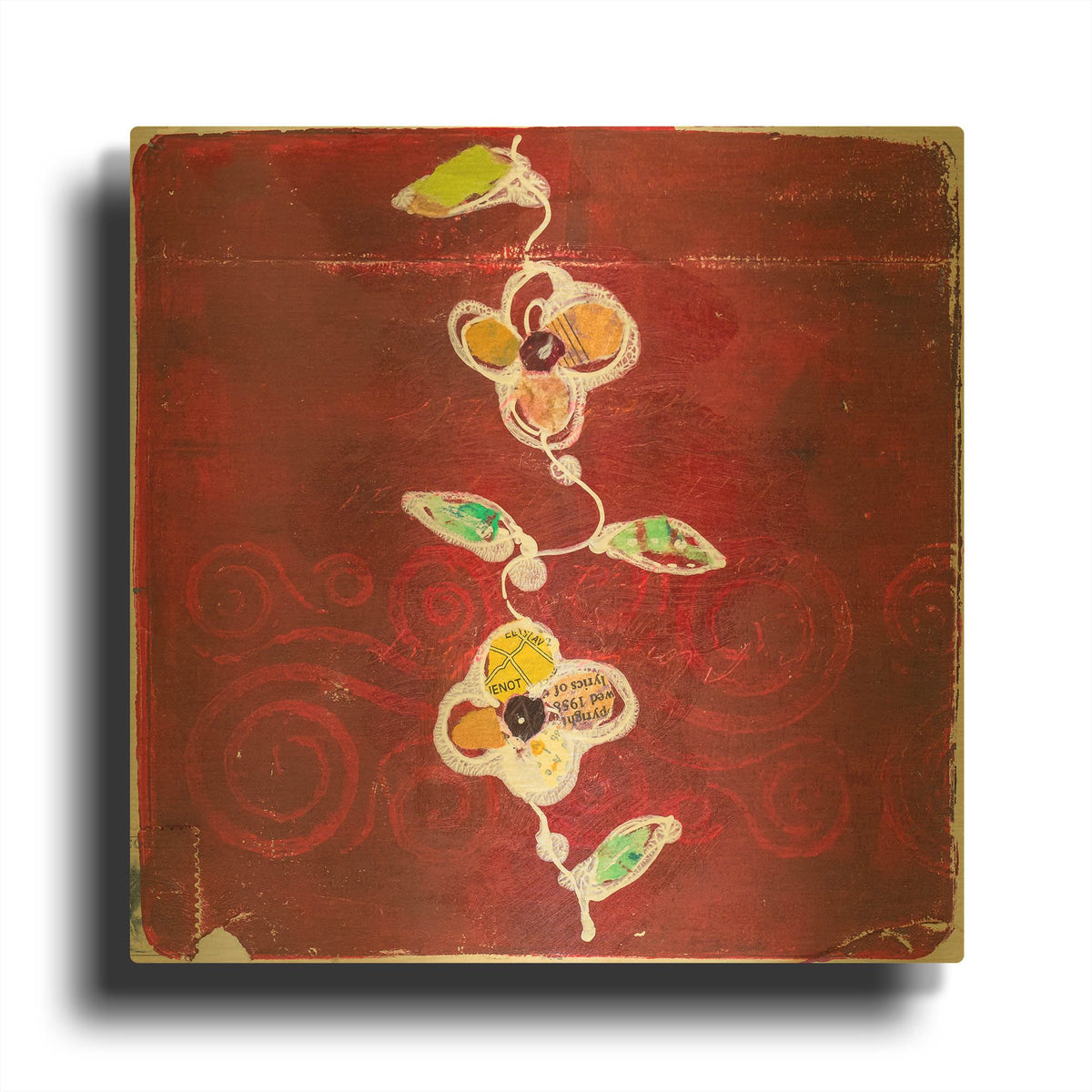 'Red Blooms' By St. Hilaire Elizabeth Gold Metal Wall Art