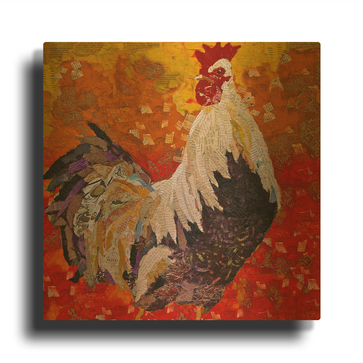 'Cock-A-Doodle D' By St. Hilaire Elizabeth Gold Metal Wall Art