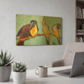 'Birds on a Wire' By St. Hilaire Elizabeth Gold Metal Wall Art