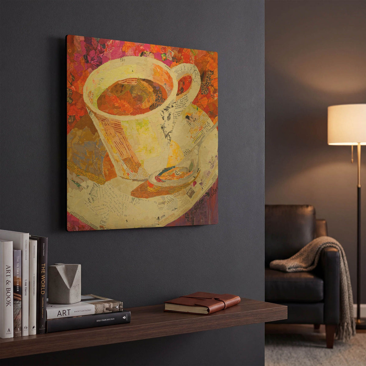 'Cafe au Lait' By St. Hilaire Elizabeth Gold Metal Wall Art